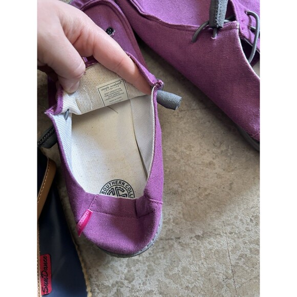 Simply Southern Purple Jeep Slip On Flat ‘hey Dude’ Style Loafer Shoes Womens 9 - Picture 4 of 6